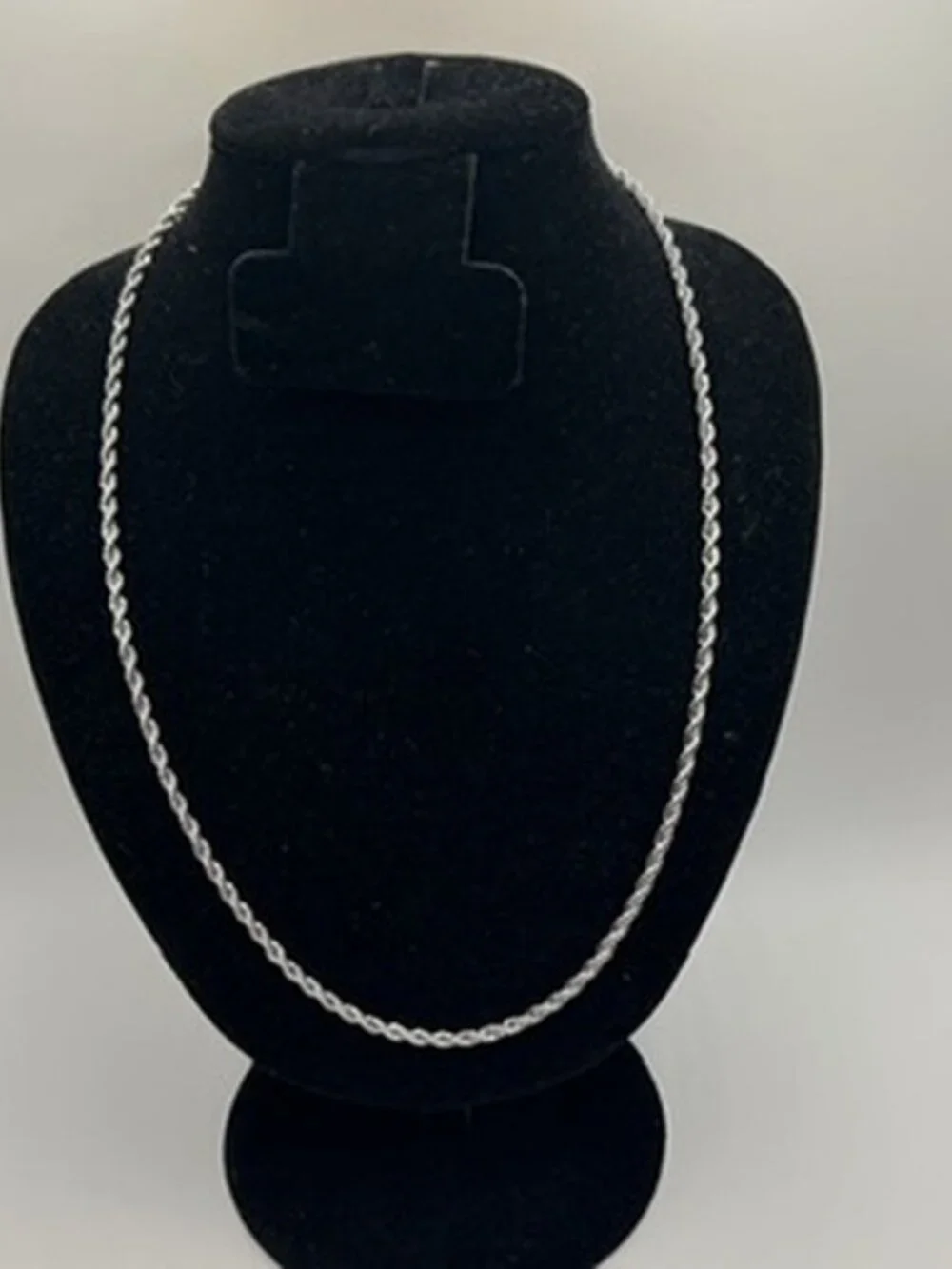 Mens Rope Chain 3mm 24 Inch Real Silver Solid Miami Plated Statement Bold New